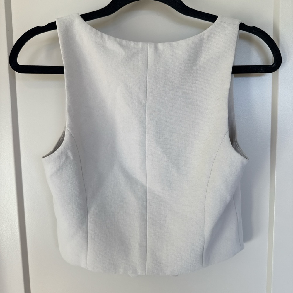 Wilfred Cream Button-Front Blouse - Picture 4 of 5